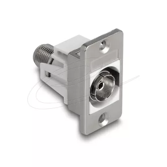 Delock panel tartó IEC anya-F anya ezüst / fehér (90882)