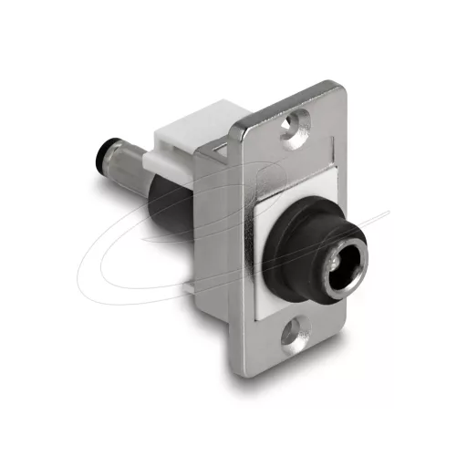 Delock Keystone DC 5,5 x 2,5 mm-es anya-DC 5,5 x 2,1 mm-es apa ezüst / fehér / fekete (90886)