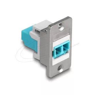   Delock panel tartó LC Duplex anya - LC Duplex anya ezüst / fehér / kék (90888)