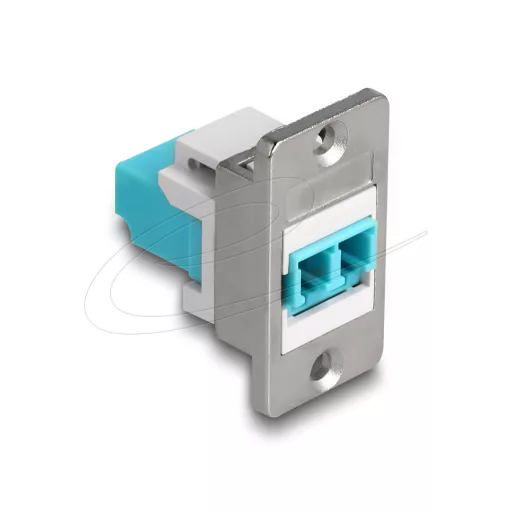 Delock panel tartó LC Duplex anya - LC Duplex anya ezüst / fehér / kék (90888)