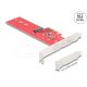 Delock PCI Express 5.0 x4 Kártya - 1 x belső NVMe M.2 aljzattal, M nyílással - alacsony profilú formatényező