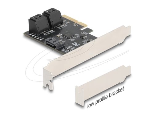 Delock 5 portos SATA vezérlő PCI Express x4 kártya - alacsony profilú formatényező