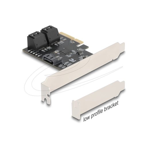 Delock 5 portos SATA vezérlő PCI Express x4 kártya - alacsony profilú formatényező (90890)