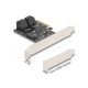 Delock 5 portos SATA vezérlő PCI Express x4 kártya - alacsony profilú formatényező