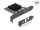 Delock PCI Express x4 kártya - 1 x USB 20 Gbps USB Type-C  + 2 x USB 10 Gbps A-típusú - alacsony profilú formatényező