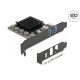 Delock PCI Express x4 kártya - 1 x USB 20 Gbps USB Type-C  + 2 x USB 10 Gbps A-típusú - alacsony profilú formatényező