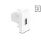 Delock Easy 45 modulos USB 5 Gbps A-típusú anya - USB 5 Gbps A-típusú anya, fehér (1:1) (90909)