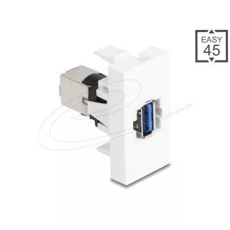  Delock Easy 45 modulos USB 5 Gbps A-típusú anya - USB 5 Gbps B-típusú anya, fehér (90910)