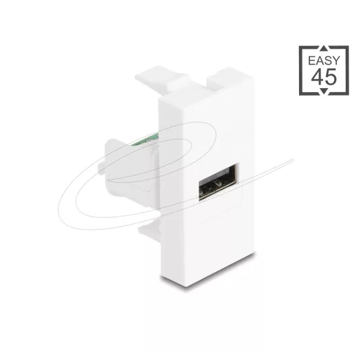 Delock Easy 45 modul USB 2.0 A-típusú anya - sorkapocs, fehér (90911)