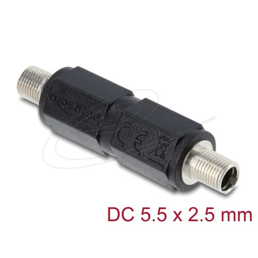 Delock DC Barrel Jack adapter DC 5,5 x 2,5 mm anya   anya csavarmenettel (90940)