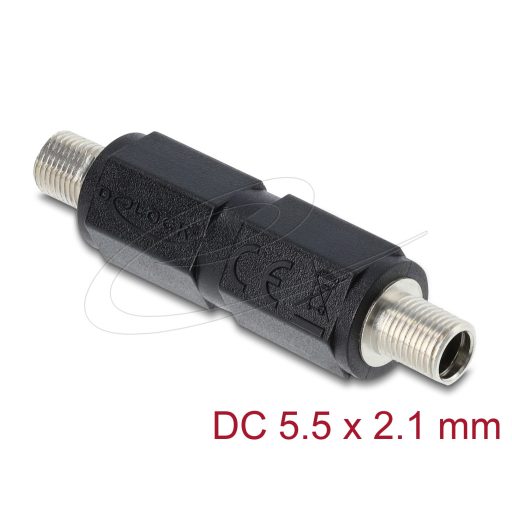 Delock DC Barrel Jack adapter DC 5,5 x 2,1 mm anya   anya csavarmenettel (90941)