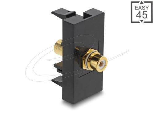 Delock Easy 45 modul RCA anya - RCA anya aranyozott fehér / fekete