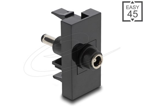 Delock Easy 45 modul DC 5.5 x 2.5 mm anya - DC 5.5 x 2.1 mm apa fekete