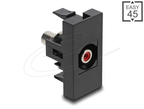 Delock Easy 45 modul RCA anya - RCA anya piros / fekete