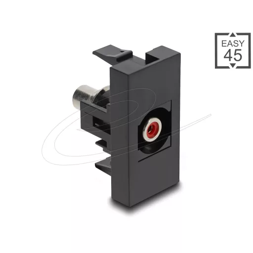 Delock Easy 45 modul RCA anya - RCA anya piros / fekete (90963)
