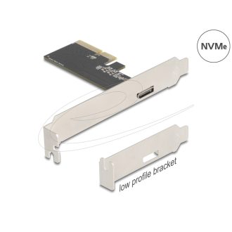   Delock PCI Express x4-kártya > 1 x külső OCuLink SFF-8612 - alacsony profilú formatényező (90965)