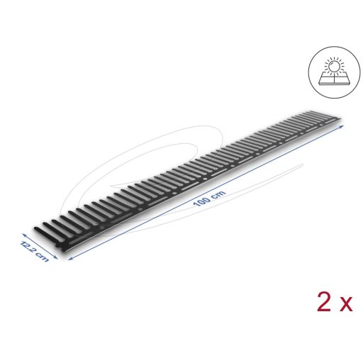 Delock Állatok / madarak elleni védelem napelemes rendszerekhez 1 m   2 darab, barna (122 mm) (90975)