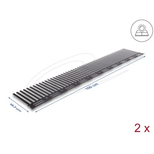 Delock Állatok / madarak elleni védelem napelemes rendszerekhez 1 m   2 darab, barna (193 mm) (90976)