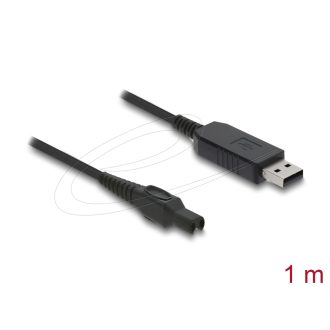   Delock USB töltőkábel 15 V elektromos borotvákhoz   kompatibilis a Philips OneBlade Pro 360 HQ7, HQ8, HQ9 sorozattal   borotvatöltő cserekábel, 1 m (90978)