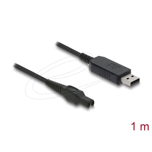 Delock USB töltőkábel 15 V elektromos borotvákhoz   kompatibilis a Philips OneBlade Pro 360 HQ7, HQ8, HQ9 sorozattal   borotvatöltő cserekábel, 1 m (90978)