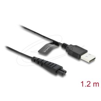   Delock USB töltőkábel 5 V elektromos borotvákhoz   kompatibilis Remington HC4250, MB4200, MB6850, XR1330 sorozattal   borotvatöltő cserekábel, 1,2 m (90985)