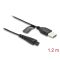 Delock USB töltőkábel 5 V elektromos borotvákhoz   kompatibilis Remington HC4250, MB4200, MB6850, XR1330 sorozattal   borotvatöltő cserekábel, 1,2 m (90985)