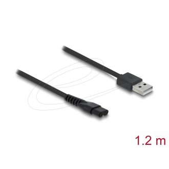   Delock USB töltőkábel 5 V elektromos borotvákhoz   kompatibilis MANSCAPED 2.0 / 3.0 sorozattal   borotvatöltő cserekábel, 1,2 m (90986)