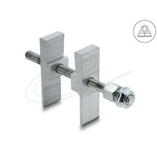 Delock Rögzítőbilincs állatok / galambok elleni védőelemhez, napelemmodulokhoz, alumínium (90997)