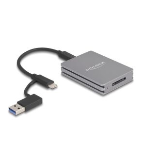   Delock USB Type-C  kártyaolvasó CFexpress memóriakártyákhoz A-típusú (91012)