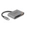 Delock USB-C  kártyaolvasó SD és Micro-SD memóriakártyák + USB csatlakozó10 Gbps A-típusú port és USB Type-C  csatlakozó PD 2.0 85 W (91016)