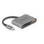 Delock USB-C  kártyaolvasó SD és Micro-SD memóriakártyák + USB csatlakozó10 Gbps A-típusú port és USB Type-C  csatlakozó PD 2.0 85 W (91016)