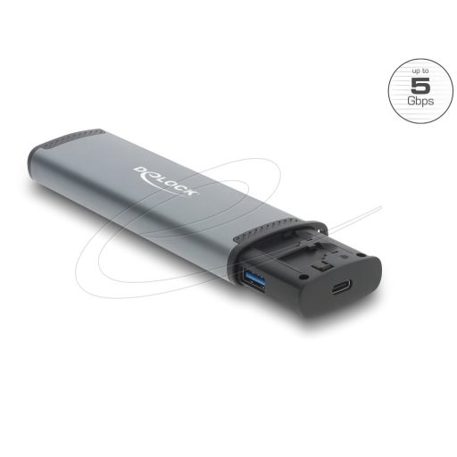 Delock USB 5 Gbps kártyaolvasó SD és Micro SD csatlakoztatóval és memóriakártya tároló nyílással (91018)