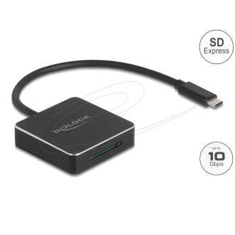   Delock USB Type-C  kártyaolvasó SD Express (SD 7.1) memóriakártyákhoz (91019)