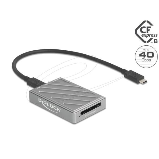 Delock 40 Gbps USB Type-C  kártyaolvasó CFexpress Type B memóriakártyákhoz (91021)