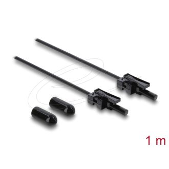   Delock Műanyag optikai szálas POF kábel HFBR 4532-4532Z mindkét végén Simplex csatlakozóval, 1 m (91036)