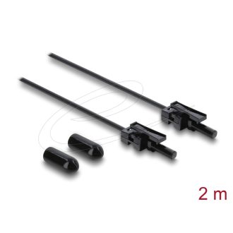   Delock Műanyag optikai szálas POF kábel HFBR 4532-4532Z mindkét végén Simplex csatlakozóval, 2 m (91037)