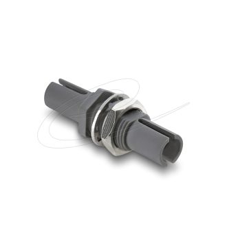   Delock Műanyag optikai csatlakozóelem HFBR 4505Z mindkét végén Simplex aljzattal, panelre szereléshez, szürke (91041)