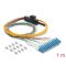 Delock Optikai szálas pigtail fanout kábel 12 x LC-UPC simplex csatlakozóval 12 x szabad kábelvégek, 1 m (91050)