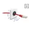 Delock Easy 45 kábelátvezető, kerek, O 14 mm, fehér / fekete (91071)