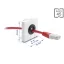 Delock Easy 45 kábelátvezető, kerek, O 14 mm, fehér / fekete (91071)