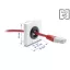 Delock Easy 45 kábelátvezető, kerek, O 18 mm, fehér / fekete (91073)