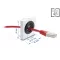 Delock Easy 45 kábelátvezető, kerek, O 23 mm, fehér / fekete (91075)