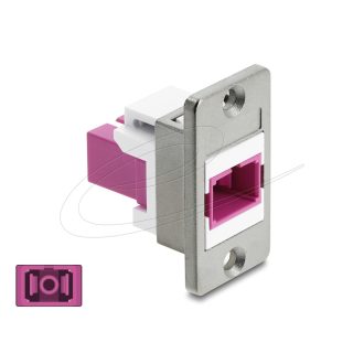   Delock Panelre szerelhető SC Simplex anya - SC Simplex anya ezüst / lila / fehér (91089)