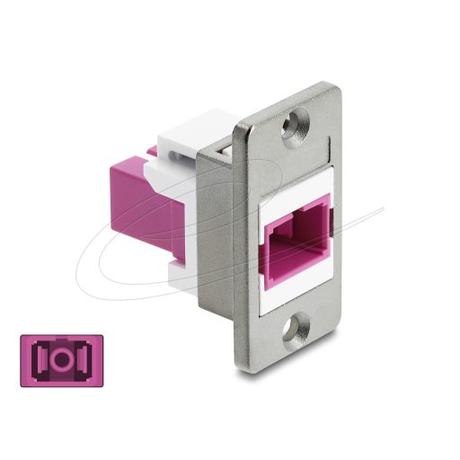 Delock Panelre szerelhető SC Simplex anya - SC Simplex anya ezüst / lila / fehér (91089)