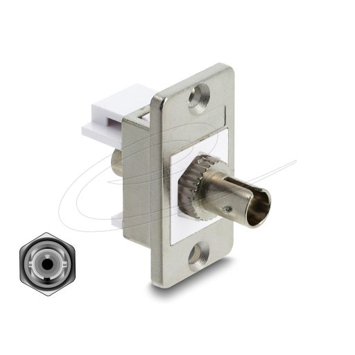 Delock Panelre szerelhető ST Simplex anya - ST Simplex anya ezüst / fehér (91093)