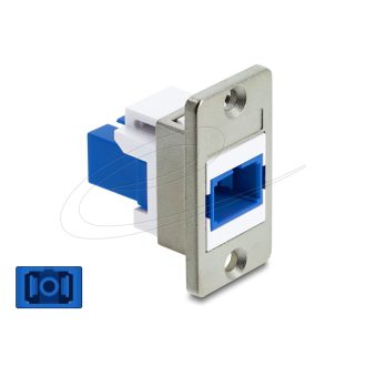   Delock Panelre szerelhető SC Simplex anya - SC Simplex anya ezüst / kék / fehér (91095)