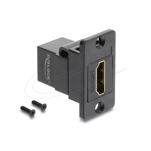Delock Panelrögzítő HDMI anya - anya 4K fekete (91194)