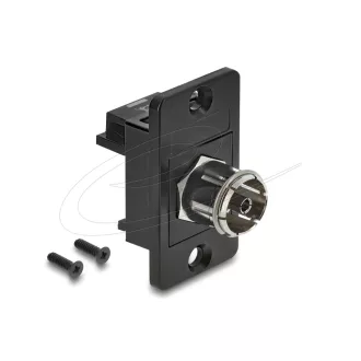 Delock Panelre szerelhető IEC anya - F anya, fekete (91196)