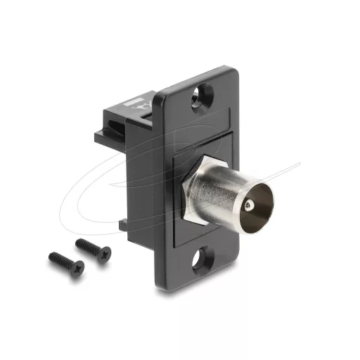 Delock Panelre szerelhető IEC apa - F anya, fekete (91204)