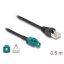 Delock Kábel HSD Z anya - RJ45 apa 0,5 m (91371)